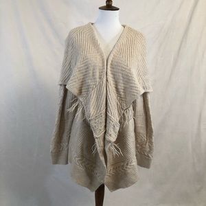 H&M Knit Wrap Sweater with Fringe
